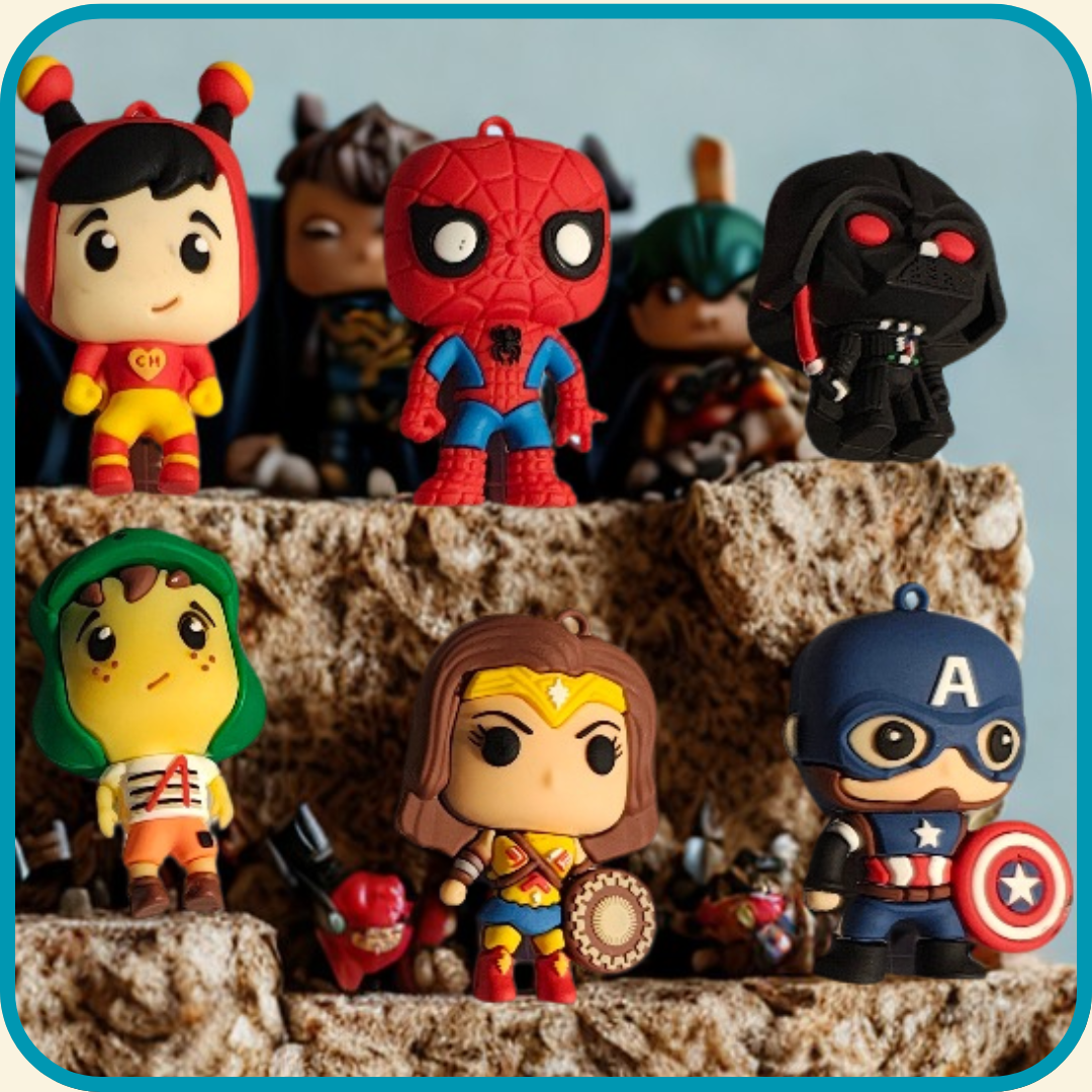 Chaveiros Personagens emborrachado